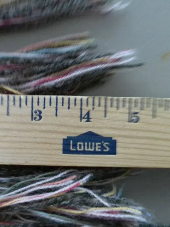 ADORA Long Sleeve Open Shawl Front Gray w/Multi Color Design Fringe Sweater S/M - Picture 10 of 10